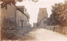 Photo: Illustrative image for the 'Canewdon Church & Vicarage Cottage from the East c1913' page
